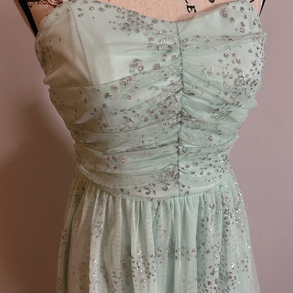 Mint Green Dress with Silver Accents - Picture 2 of 7